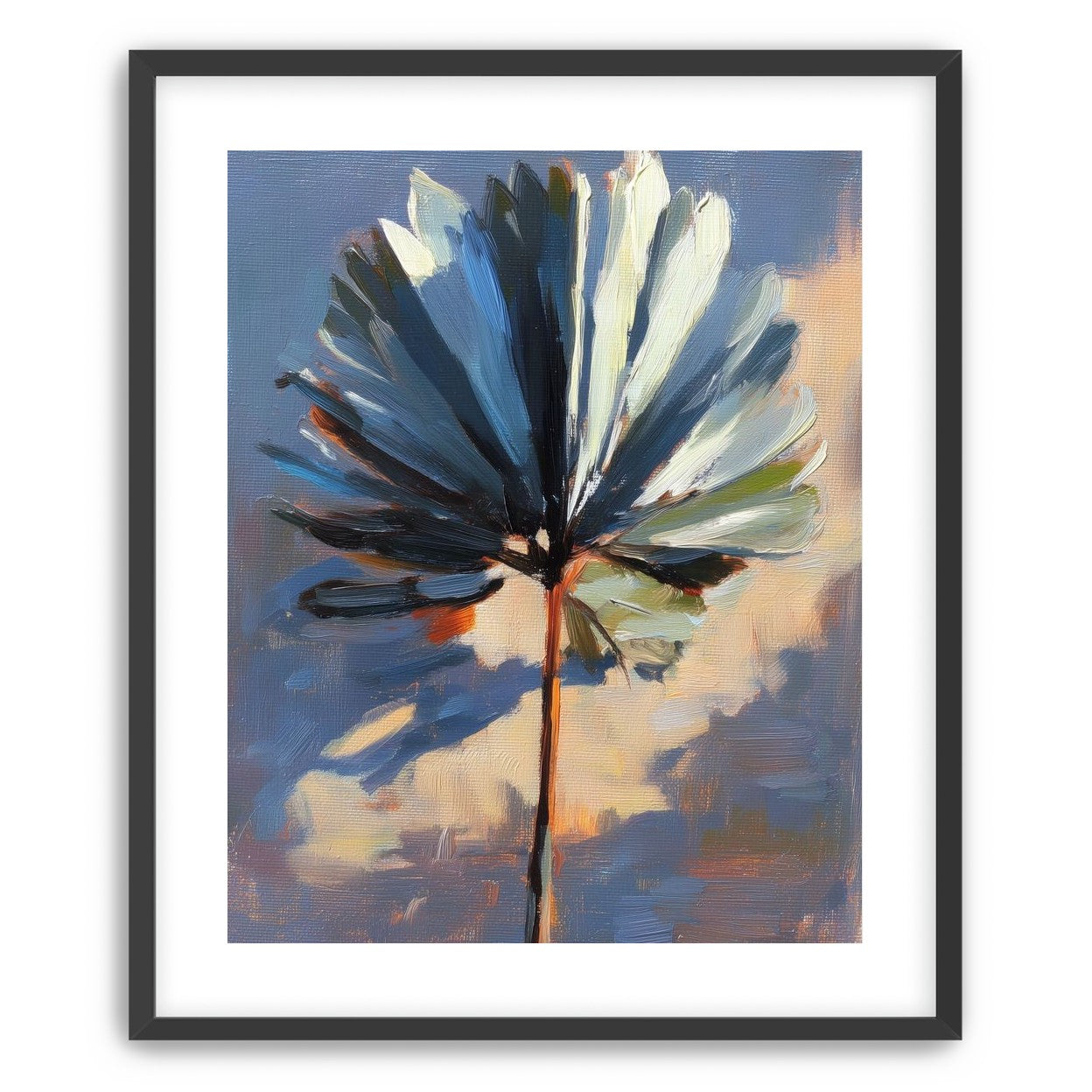 Veined Leaf in Thick Paint