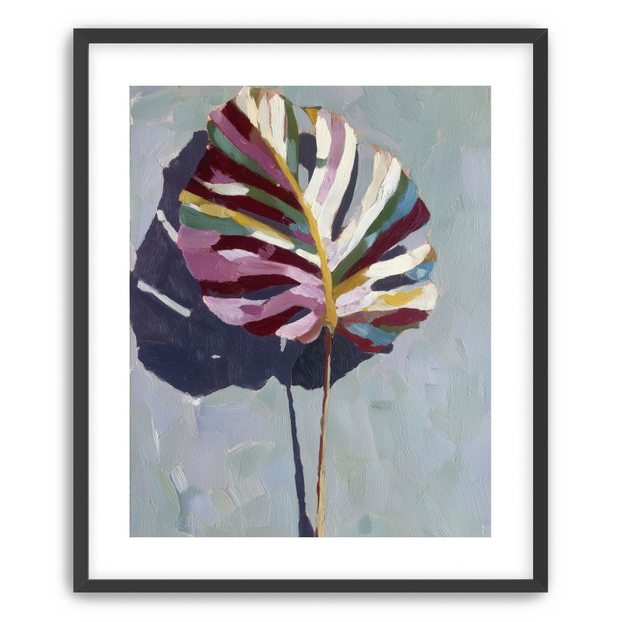 Leaf with Multicolored Veins