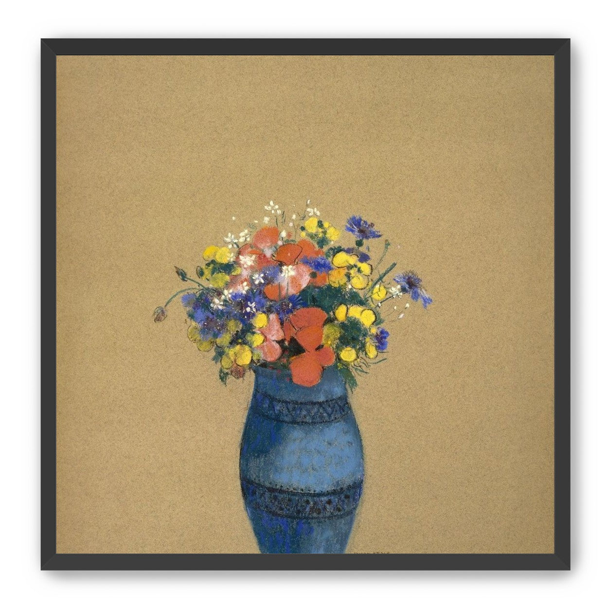 A quiet vase of wildflowers