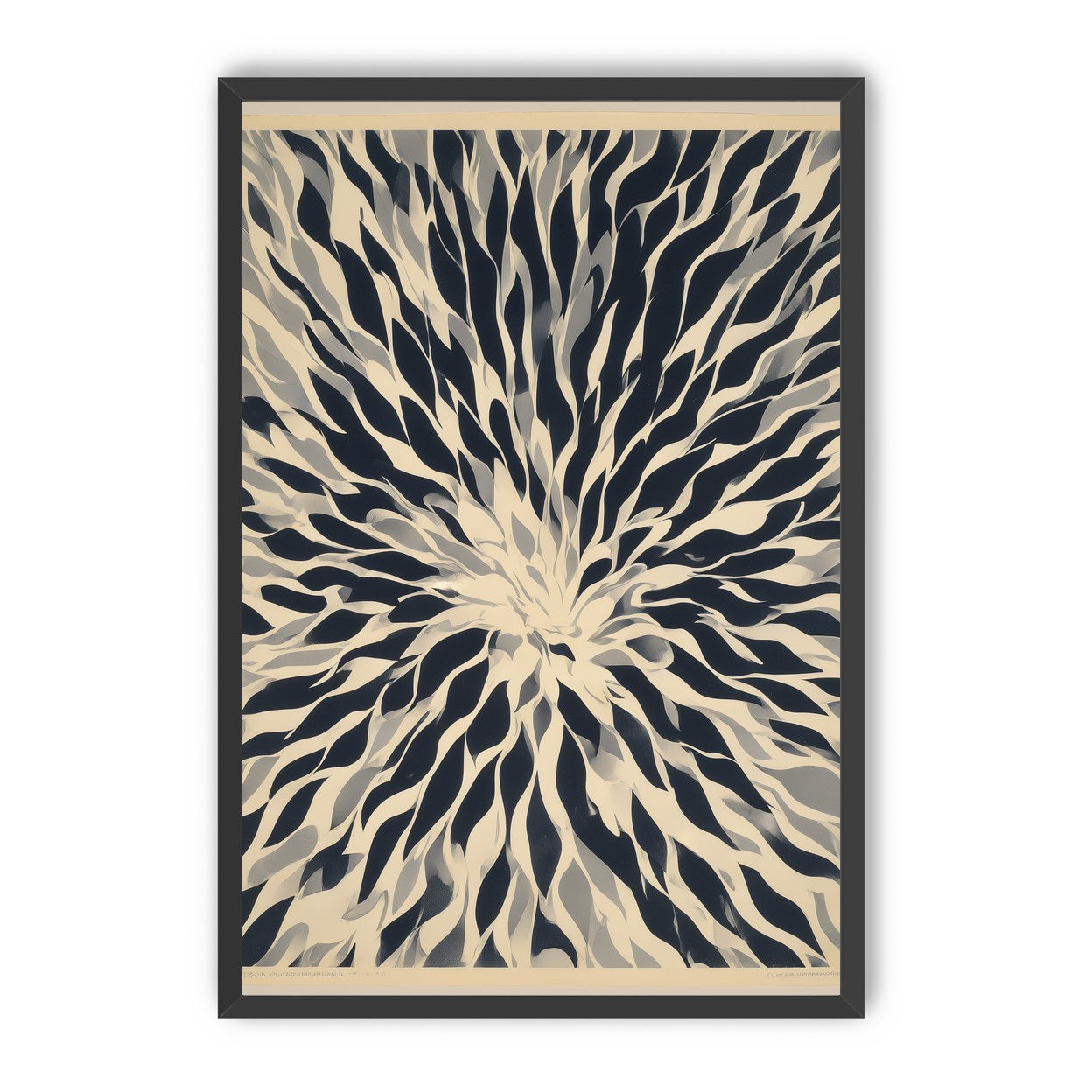 Dark forms around a white center