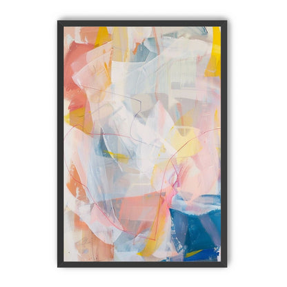 Non-Representational: Pale layers with a red loop