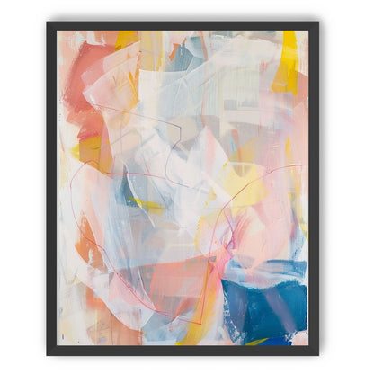 Non-Representational: Pale layers with a red loop