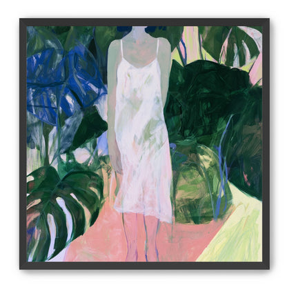 White slip in green shade