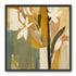 White flowers in ochre blocks
