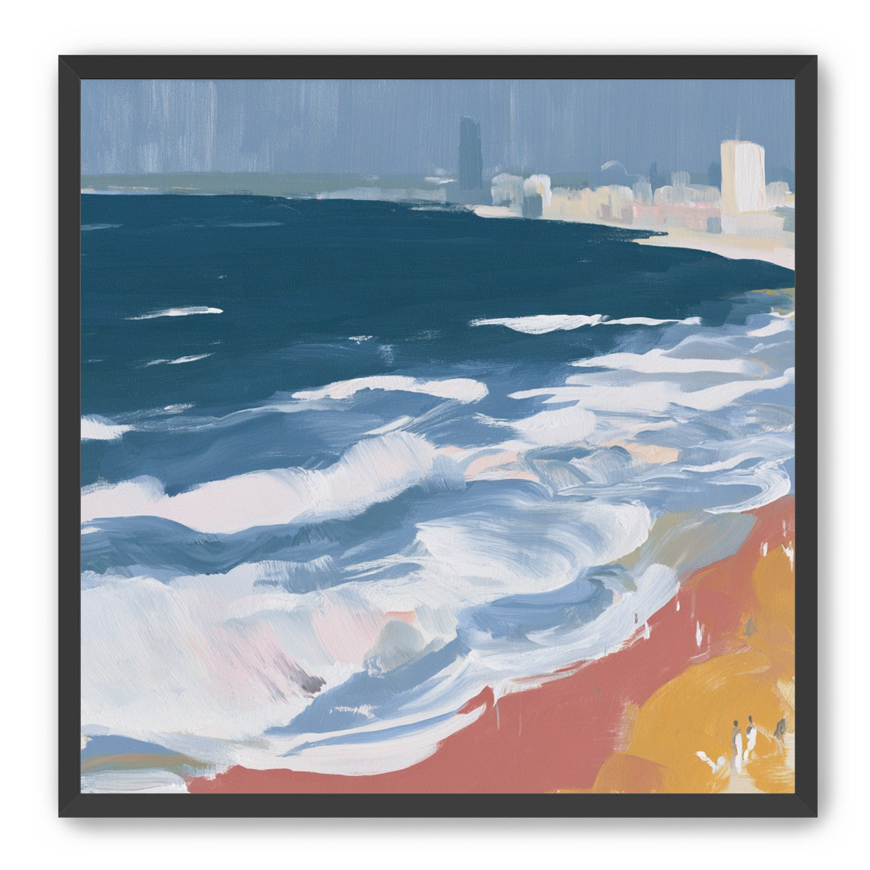 White surf along the city beach