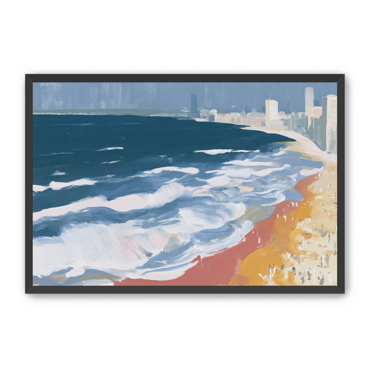 White surf along the city beach