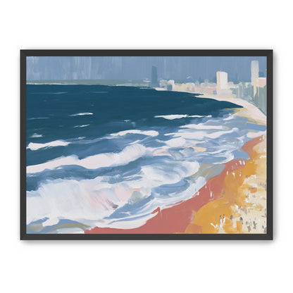 White surf along the city beach