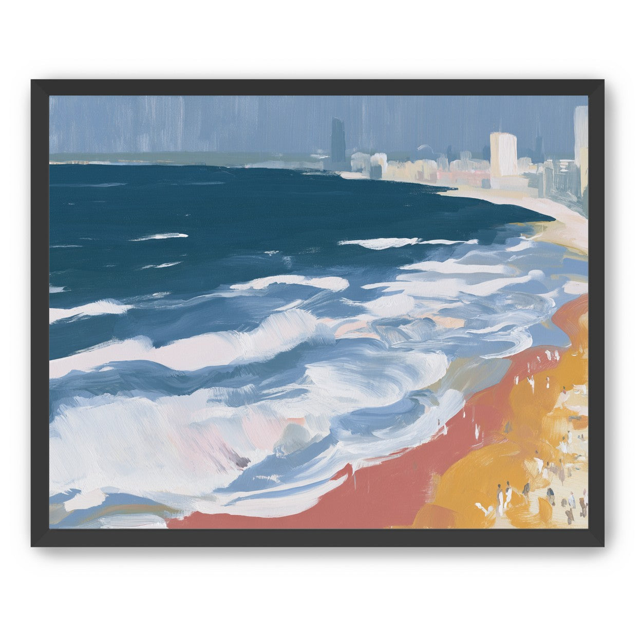 White surf along the city beach