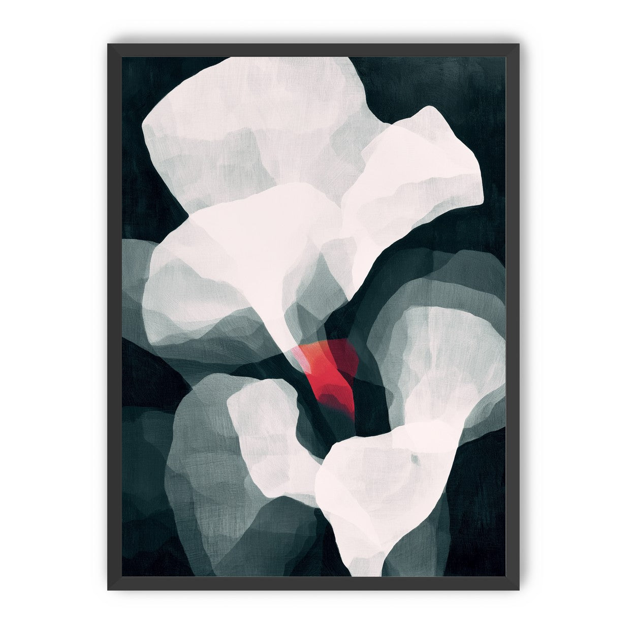 Red wedge among pale layers