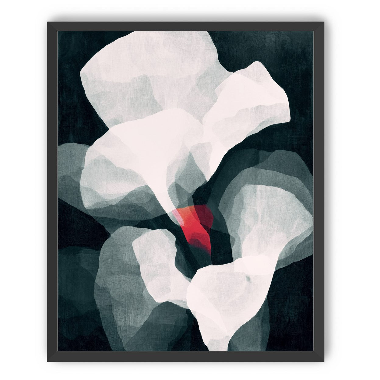 Red wedge among pale layers