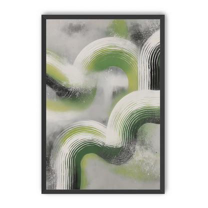 White arcs in green haze