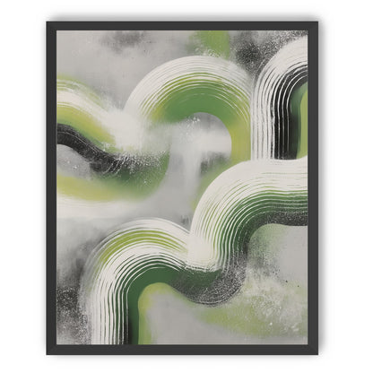 White arcs in green haze
