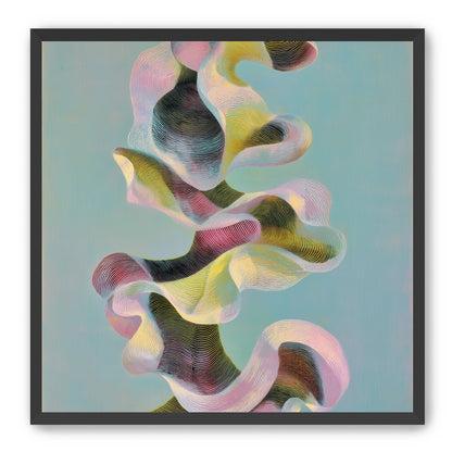 Folded ribbons in suspension
