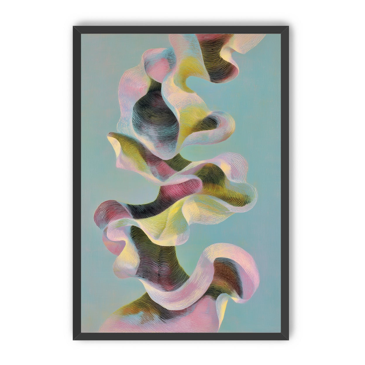 Folded ribbons in suspension