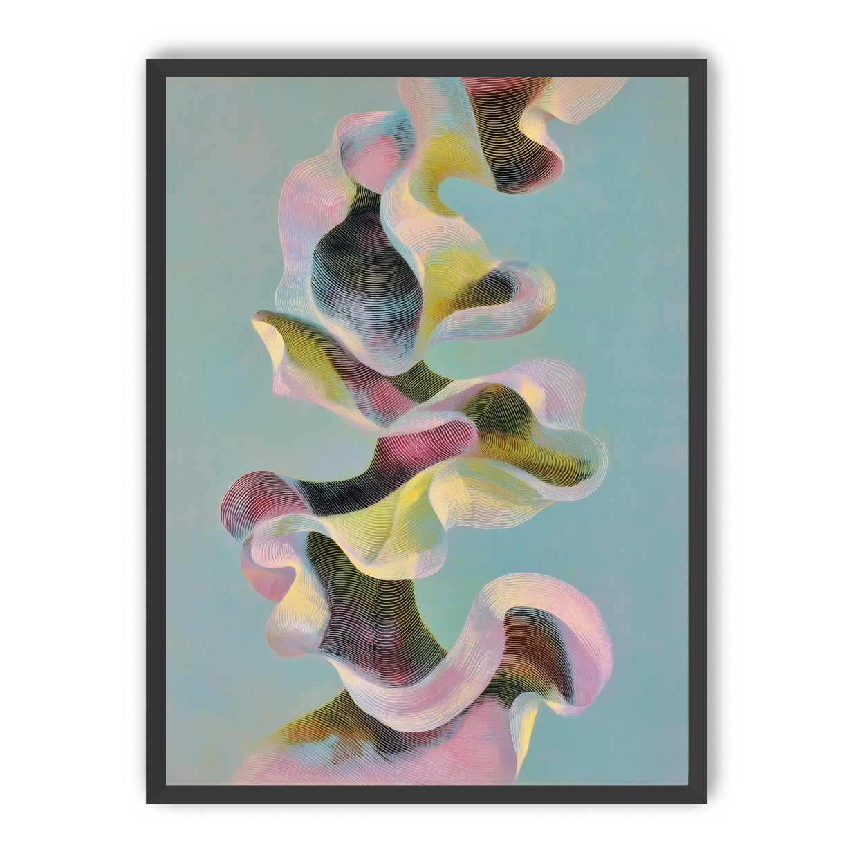 Folded ribbons in suspension