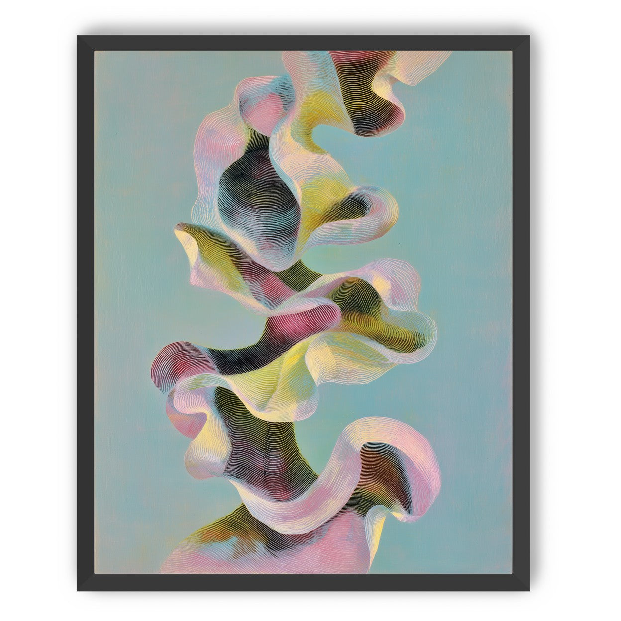 Folded ribbons in suspension