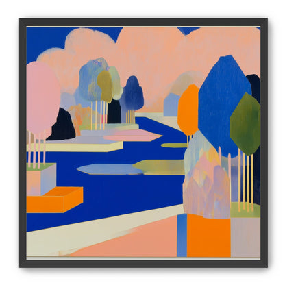 Trees among the blue bends