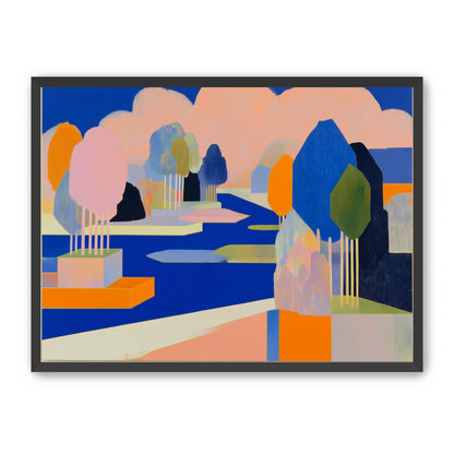 Trees among the blue bends