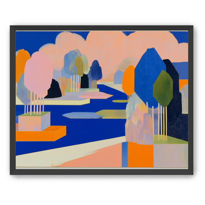 Trees among the blue bends
