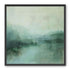 Misty harbor with boats