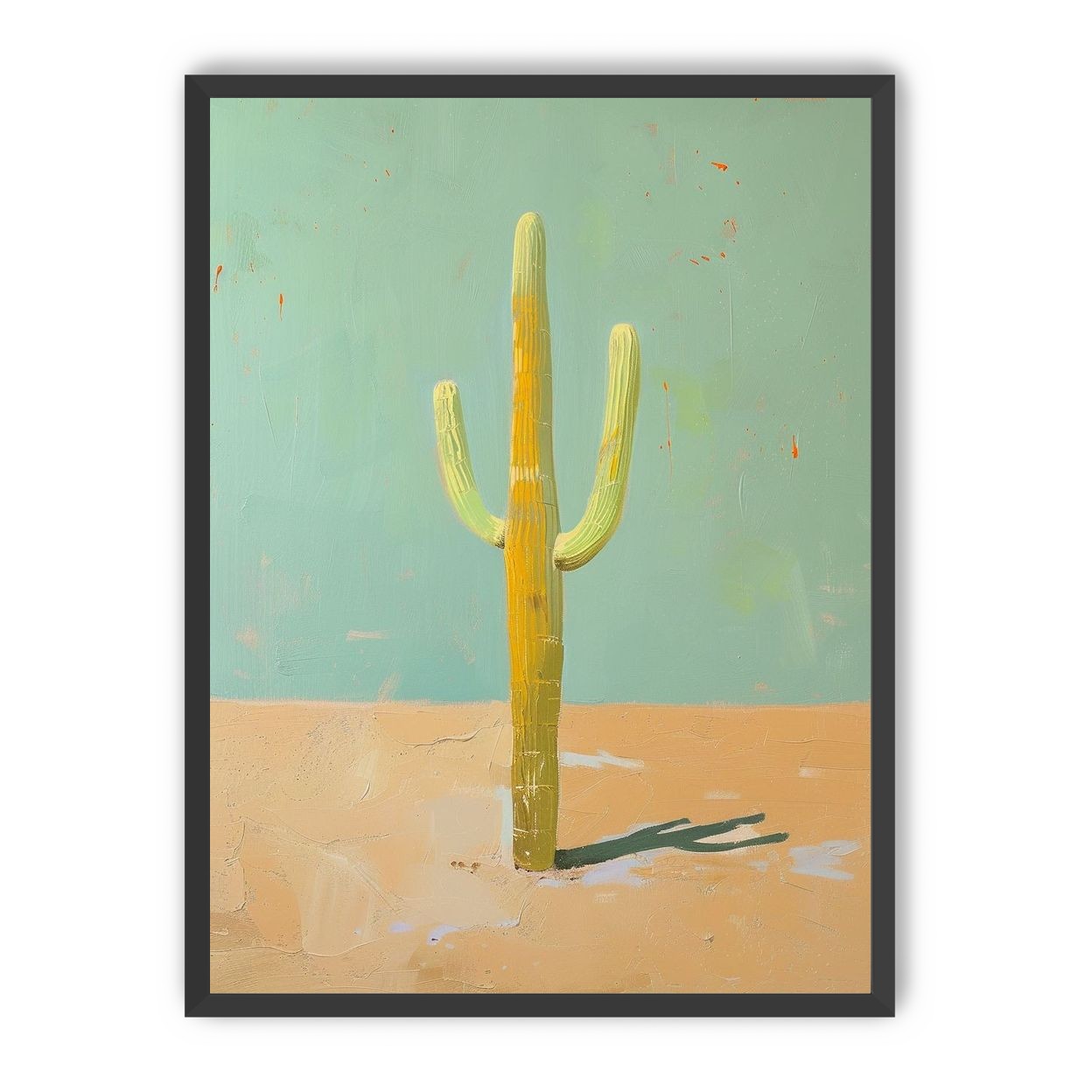 Saguaro beneath a pale sky