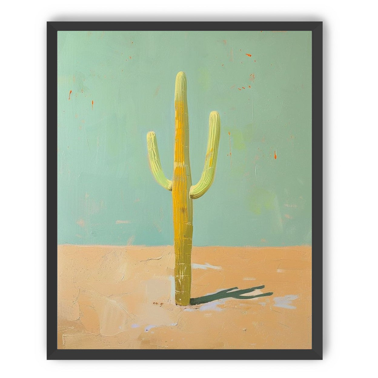 Saguaro beneath a pale sky