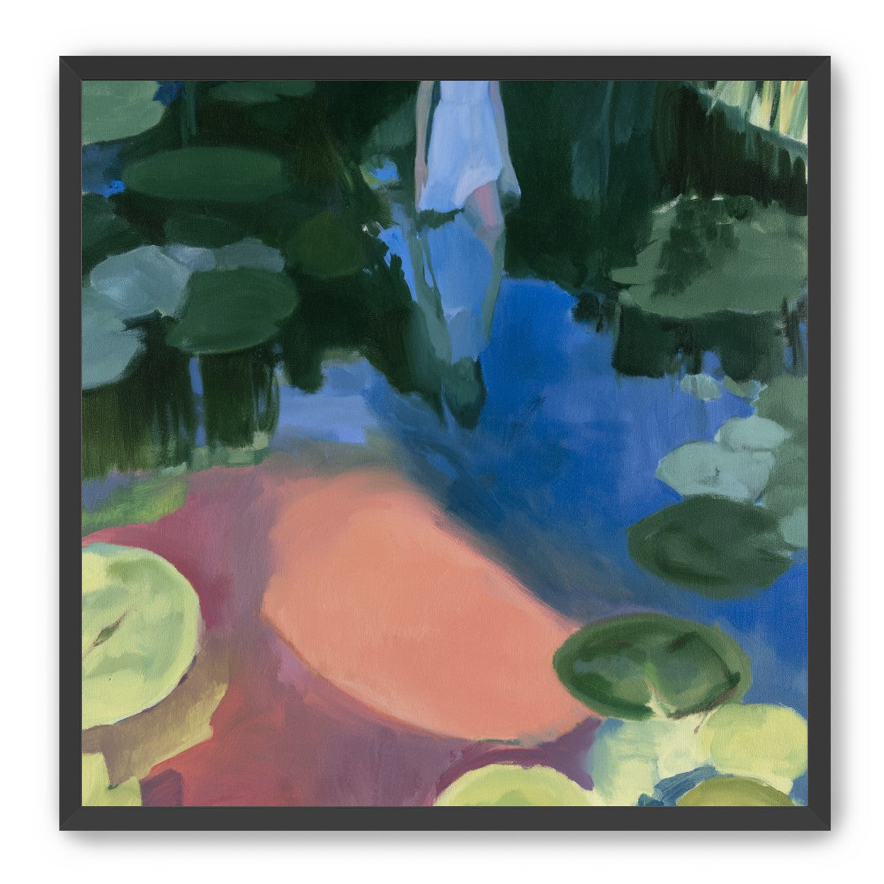 Woman in the lily pond