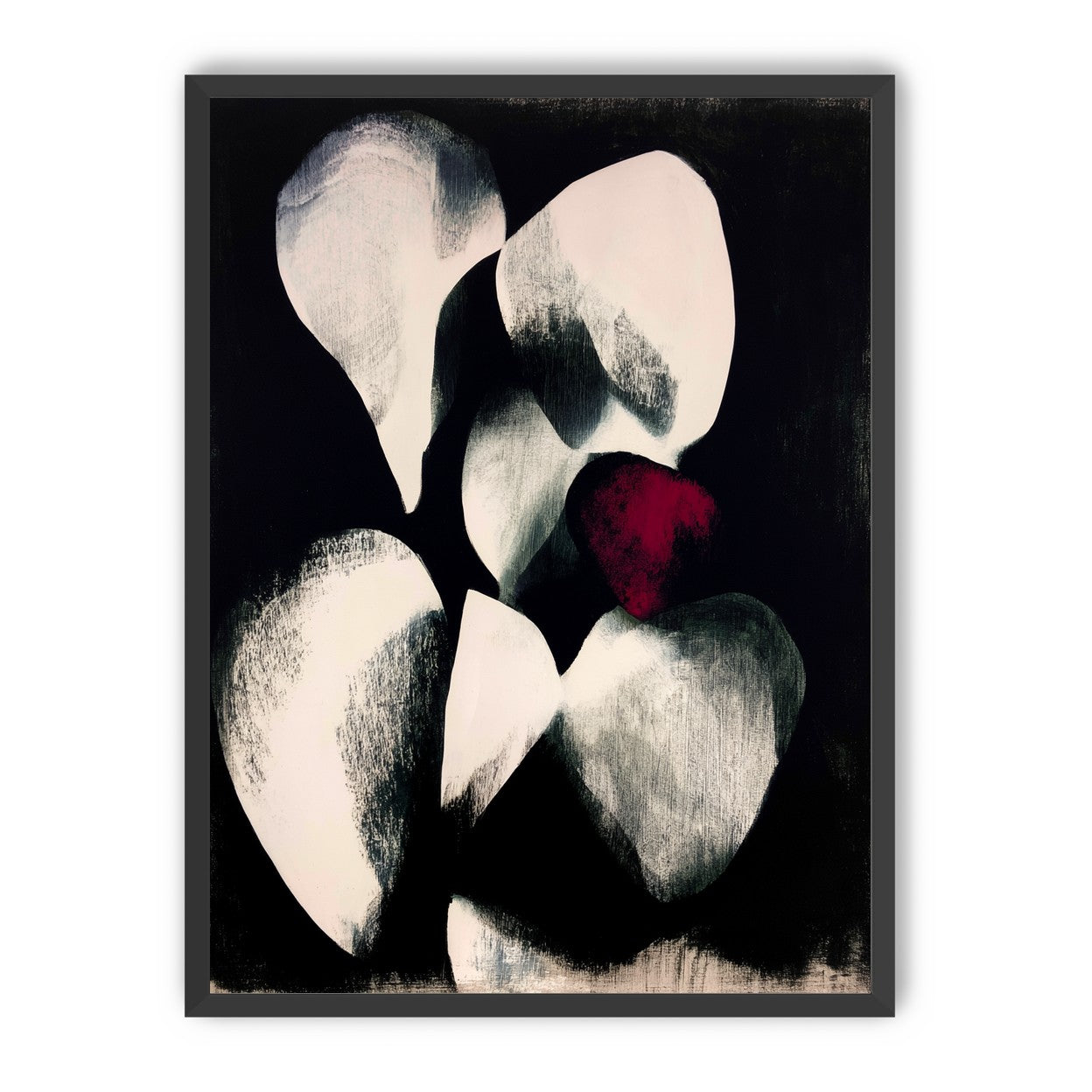 Red petal in shadowed bloom