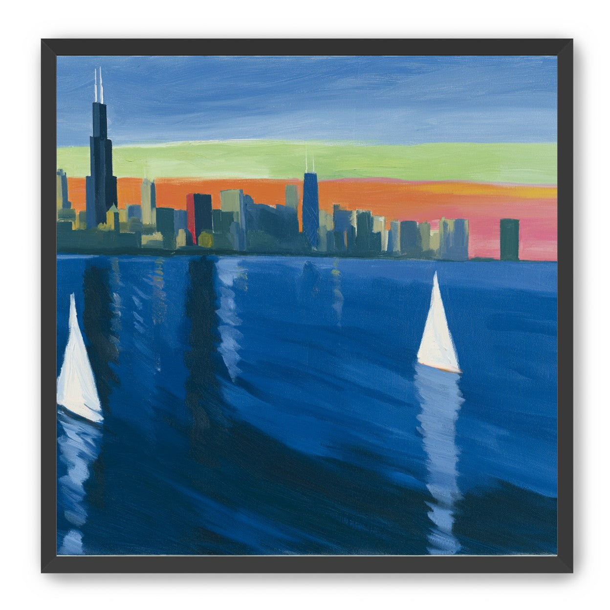White sails against the skyline