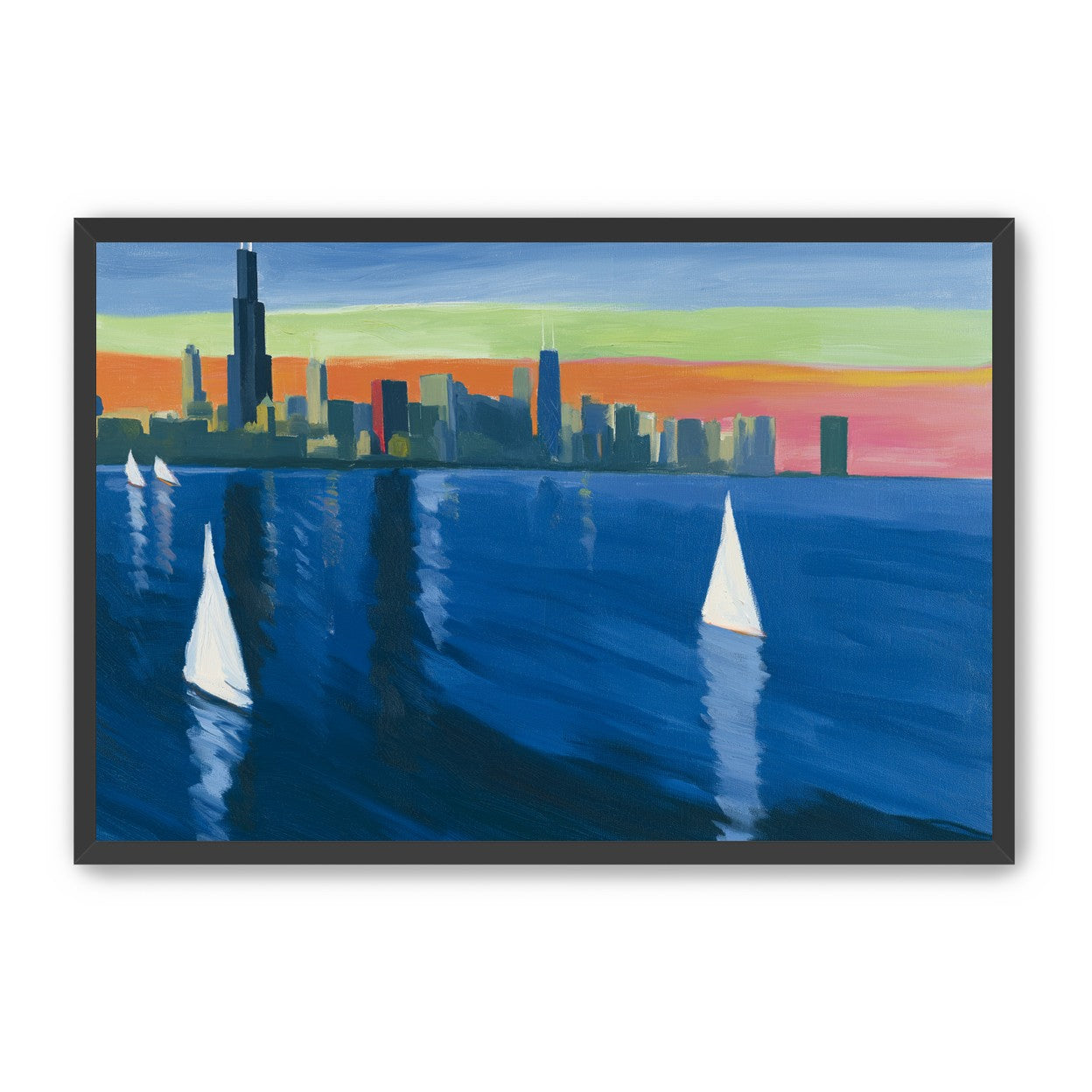 White sails against the skyline