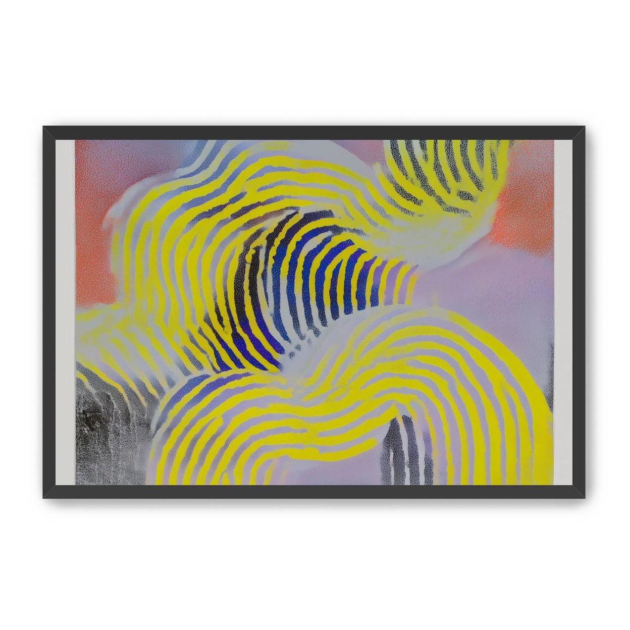 Yellow bends through violet