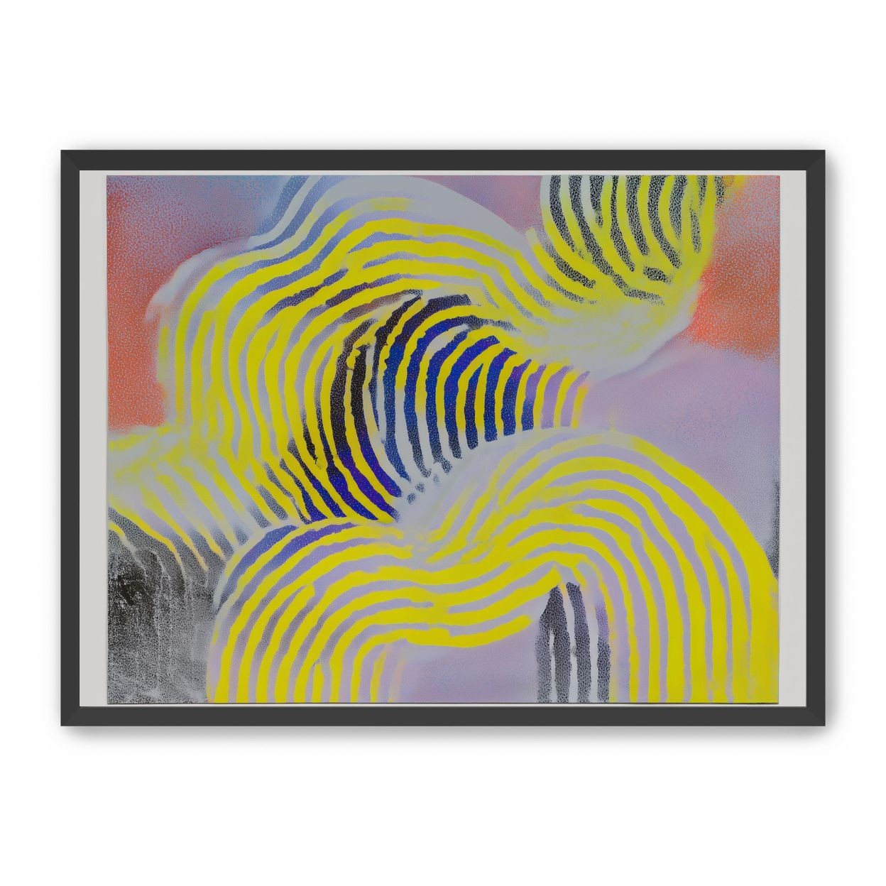 Yellow bends through violet