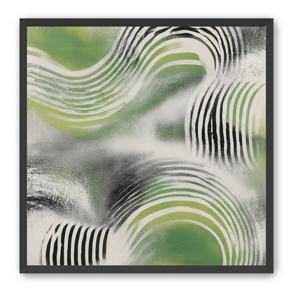 Sprayed green under stripes