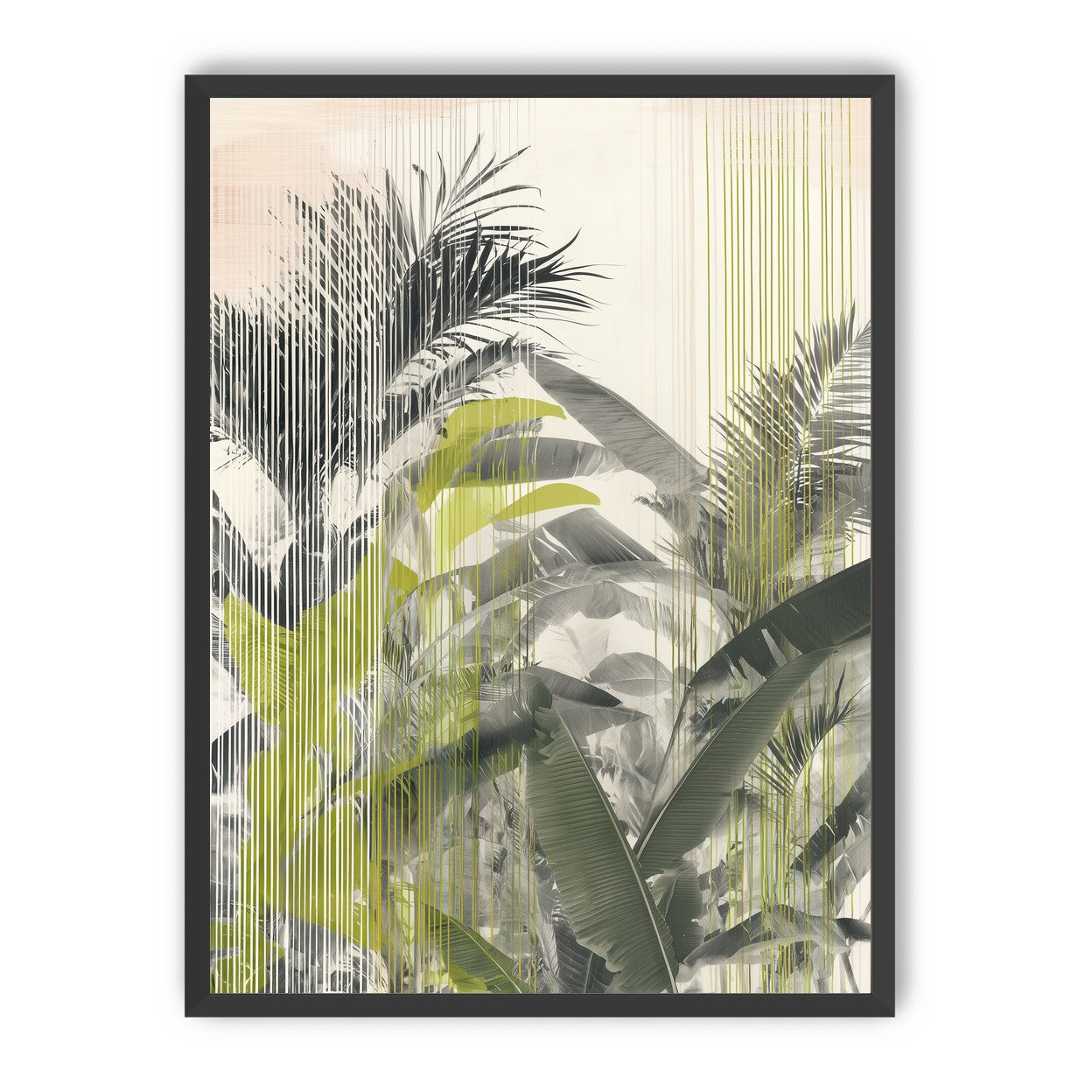 Chartreuse rain through palms