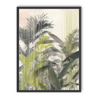 Chartreuse rain through palms