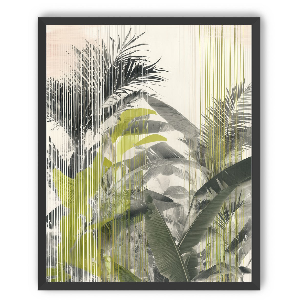Chartreuse rain through palms