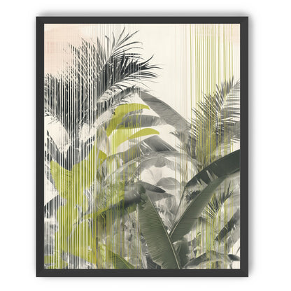 Chartreuse rain through palms