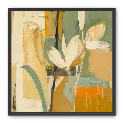 White flower in drifting ochre