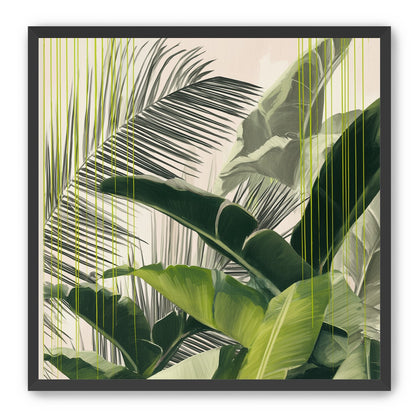 Green drips over palms