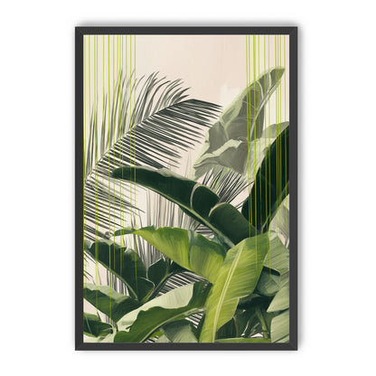 Green drips over palms
