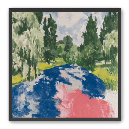 Pink glare on the river