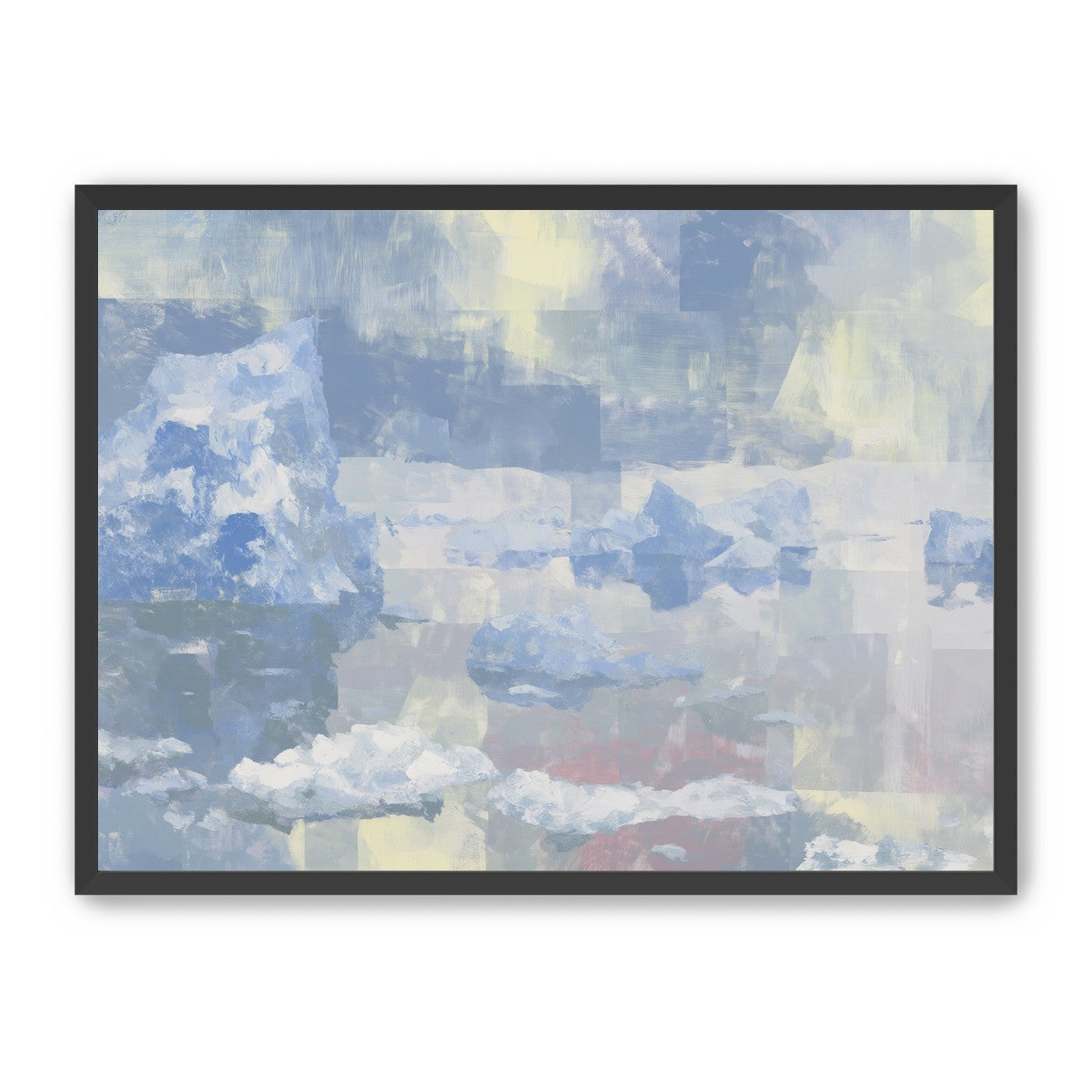 Blue shadows on drifting ice