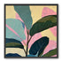 Leaves leaning into pink light