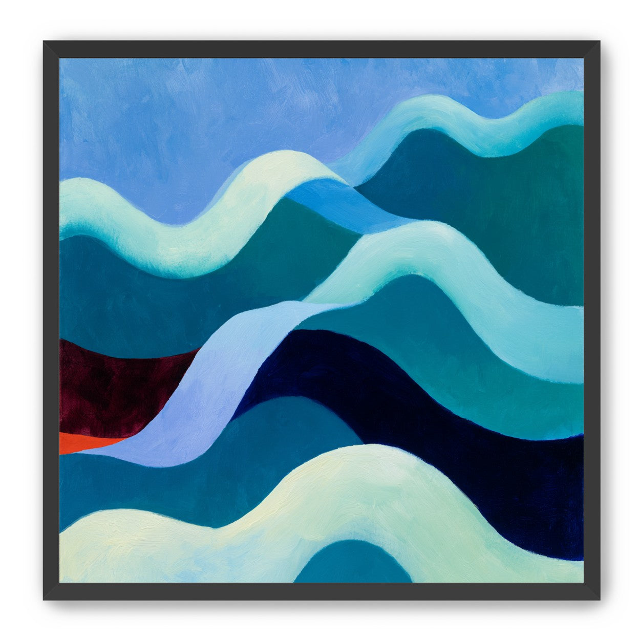 Pale bands across deep blue