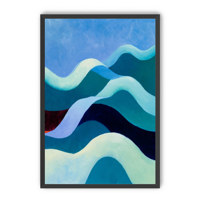 Pale bands across deep blue
