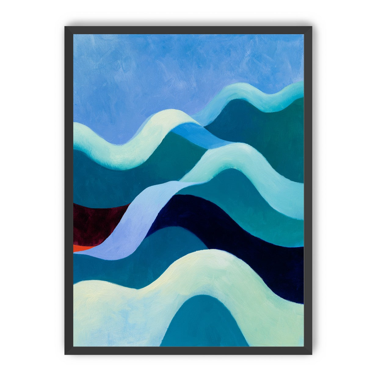 Pale bands across deep blue