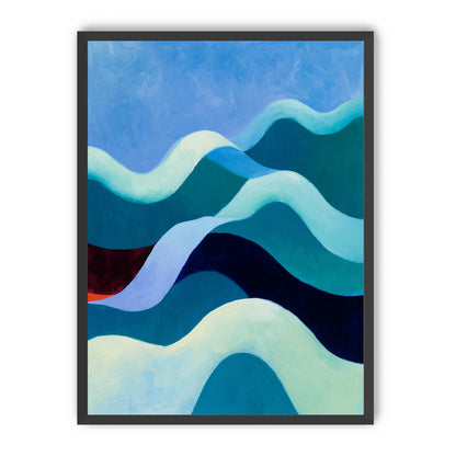 Pale bands across deep blue