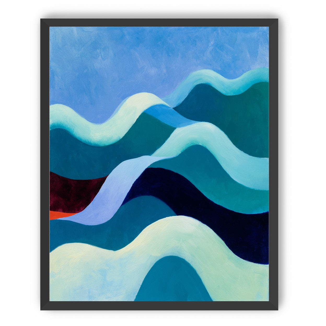 Pale bands across deep blue