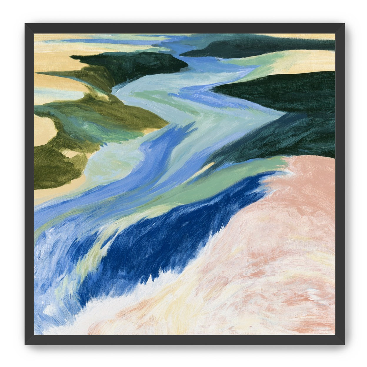 River bends through sandbars