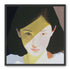 Yellow light across her face